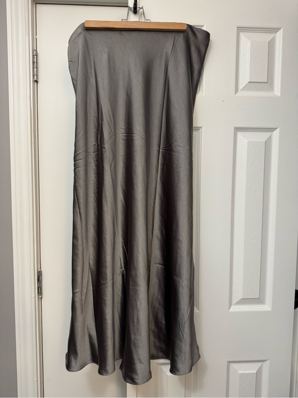 Ricki's Silver-Gray Satin Maxi Skirt